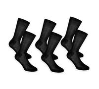 LANCETTI - 6 Paires de Chaussettes Classiques Élégantes pour Homme en Coton Fil d'Écosse de Qualité, Noir, 42-44