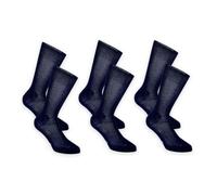 LANCETTI - 6 Paires de Chaussettes Classiques Élégantes pour Homme en Coton Fil d'Écosse de Qualité, Noir, 42-44
