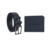 Lancetti Coffret Cadeau Homme Ceinture Doublure en Cuir et Extérieur PU, Portefeuille en Cuir Véritable