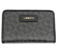 LANCETTI Portefeuille femme, 18 fentes, cuir synthétique imprimé, logo métallique doré, porte-monnaie double compartiment avec fermeture éclair, dimensions 15,5 x 9,5 x 3,5 cm Ligne Rosanna Art. 517