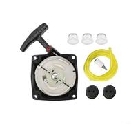 Lanceur à câble pour tarière 52 cc et mini extracteur pour désherbeur MC43RCE 63022 10310 MD43, boîtier en plastique robuste noir et jaune, 15 x 15 x 10 cm, kit de réparation 8 pièces avec filtre à