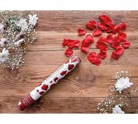 Lanceur à Confettis Pétales de Rose, 40 ou 60 cm, Environ 200 Pétales (Bordeaux, 60cm (23.62 inches))