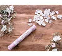 Lanceur à Confettis Pétales de Rose Blanc, 40 cm, Environ 200 Pétales (Blanc, 40 cm (15.75 inches))