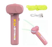 Lanceur à Corde,Lasso String Shooterm de Lanceur,Zip String Jouet,ZipString Hélice avec Corde à Corde, Fidget Toy de Décompression,pour Chats Chiens Enfants Adultes (Rose)