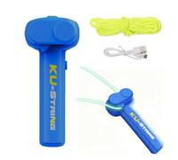 Lanceur à Corde,Lasso String Shooterm de Lanceur,Zip String Jouet,ZipString Hélice avec Corde à Corde, Fidget Toy de Décompression,pour Chats Chiens Enfants Adultes (Bleu foncé)