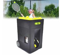 Lanceur automatique de balle de tennis portable pour l'entraînement et la pratique, plus de 2 heures de jeu avec batterie intégrée, capacité de 50 balles, exercices préprogrammés et personnalisés