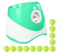 Lanceur Automatique de balles pour Chiens avec Distances de 10/20/30 Pieds Lanceur balles pour Chiens avec 12 Tennis Machine Lancer Interactive Rechargeable pour l'entraînement