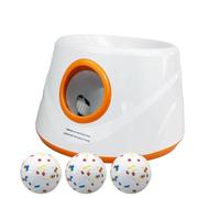 Lanceur automatique de balles pour chiens de petite et moyenne taille, machine interactive à rapporter avec 3 distances de lancement réglables, lanceur de balles de tennis pour un jeu sans fin, orange