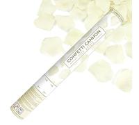 Lanceur Canon à Confettis Pétales de Rose Ivoire, 60 cm, Environ 200 Pétales