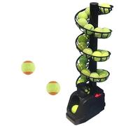 Lanceur de balle de tennis automatique portable avec capacité de 30 balles et oscillation pour l'entraînement en solo et dans le jardin