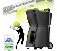 Lanceur de balle de tennis contrôlé par application avec vitesse réglable et batterie haute capacité pour l'entraînement des compétences