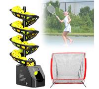 Lanceur de balle de tennis, intervalle de 3,5 secondes, capacité de 33 balles, batterie de 10 h, télécommande, hauteur réglable, partenaire d'entraînement