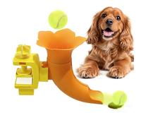 Lanceur de balle de tennis pour chiens,Jeu d'enrichissement en forme de trompette pour chiens | Lanceur automatique de balles | Maison Salon Cuisine Appartement Angle Zone de jeu Temps Seul