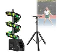 Lanceur de balle de tennis - Service de 3,5 secondes, 33 balles, course 10 heures, télécommande, réglage de la hauteur, entraîneur de tennis