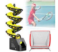 Lanceur de balle de tennis - Service de 3,5 secondes, 33 balles, course 10 heures, télécommande, réglage de la hauteur, entraîneur de tennis