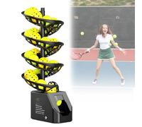 Lanceur de balle de tennis, service rapide de 3,5 s, capacité de 33 balles, télécommande, hauteur réglable, autonomie de la batterie de 10 heures, entraîneur de tennis portable pour pratique en solo