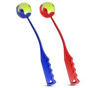 Lanceur de balle pour chien pour chiens de grande et moyenne taille - Balle de tennis portable mains libres - Jouet d'exercice et d'entraînement pour chiot - Couleur aléatoire