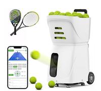 Lanceur de balles de Tennis Intelligent, Application + télécommande, Vitesse de 12 à 120 km/h, capacité de 100 balles, intervalle d'alimentation de 1,8 à 8 s, Batterie de 5 Heures