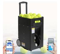 Lanceur De Balles De Tennis, Lanceur De Balles De Tennis Automatique, 50 Grande Capacité, Angle De Lancement Réglable, Vitesse, Fréquence De Rotation, Pour Les Joueurs Débutants Et Intermédiaires