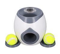 Lanceur de balles pour Chien, Lanceur de balles Automatique en Plastique pour Chien, Jouet interactif intéressant pour Chien avec 2 balles de Tennis pour l'éducation du Chien
