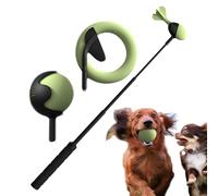 Lanceur de balles sans danger pour les animaux de compagnie - Bâton de lancement extérieur, poignée en caoutchouc antidérapant, design de cordon rétractable, tige en aluminium léger | Outil interactif