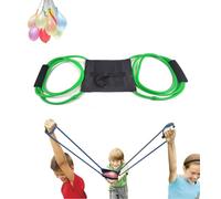 Lanceur de ballons à eau pour 3 personnes avec 111 ballons à remplir - Jouet d'été en noir, vert, bleu, rouge, jaune