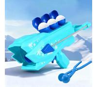 Lanceur de boules de neige, canon à boules de neige, jouet avec pince à boule de neige, pistolet à boules de neige, lutte avec poignée (bleu)