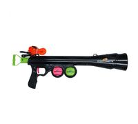 Dog Comets Comet Lanceur de balles avec sangle de transport et 2 balles de tennis (M), jusqu'à 20 m de large, jouet pour chien