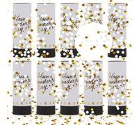 Lanceur de Confettis Mariage, XiXiRan Canon à Confettis Anniversaire, Lanceur de Confettis Canon, Confettis Poppers, Canon à Confettis Blanc, Tube de Confettis, Confettis Tube Mariage (Blanc)