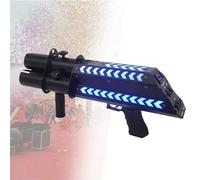 Lanceur de confettis - Pistolet pulvérisateur électrique portatif à 3 coups pour fêtes, événements spéciaux, Halloween, Noël - Comprend lumière LED et effet machine à brouillard