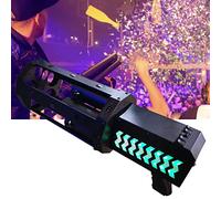 Lanceur de confettis portatif à cinq tubes pour bar de mariage, effet de scène, jet électronique à LED