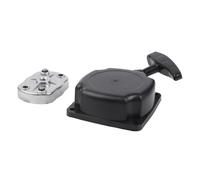 Lanceur de démarrage pour débroussailleuses, tondeuses à gazon et débroussailleuses, noir et argent, 8 cm avec corde de 85 cm