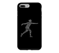 Lanceur de Disque féminin - Typographie de Terrain - Motif athlète Coque pour iPhone 7 Plus/8 Plus