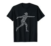 Lanceur de Disque féminin - Typographie de Terrain - Motif athlète T-Shirt