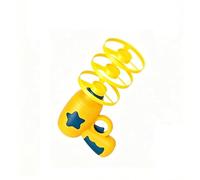 Lanceur de disque volant interactif pour chat avec 1 tireur et 5 hélices colorées - Jouets interactifs amusants pour chat pour intérieur et extérieur - Chasse - Saut - Entraînement à rapporter (jaune)