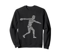 Lanceur de disques - Typographie d'athlète - Design Sportif Sweatshirt