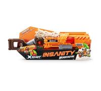 Lanceur de fléchettes - ZURU - X-SHOT Horrorfire Doomsday - Lame tournante en mousse - Portée 27 m - 16 fléchettes incluses
