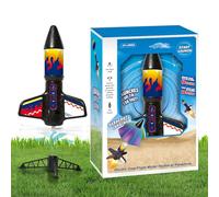 Lanceur de fusée STEM : modèle équipé d'un parachute, jouet de lancement éclairé, jeu scientifique attrayant en plein air | activité éducative pour , adolescents, étudiants, ,