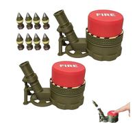 Lanceur de mortier Air Slam, Ensemble de Jeu de Lanceur de mortier, Jouet de Lancement de Presse de Plus de 20 Pieds de Haut avec Cible et 4 projectiles Souples, Jeu d'extérieur pour Jardin (2PCS)