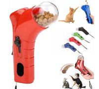 Lanceur de nourriture pour chat et chat, lanceur interactif pour animaux de compagnie, éjecteur de nourriture pour chien, jouet pour l'entraînement de l'exercice du chien et du chat, rouge