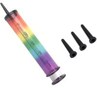 Lanceur de seringues de 250 ml, tube de lubrifiant, lanceur d'huile, outils d'aide aux soins de santé avec balances, pointe arrondie et seringue à capuchon (multicolore)