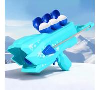 Lanceur et moule à boules de neige pour enfants et adultes - Jeu de tir à boules lumineuses interactif pour les batailles de boules de neige d'hiver en plein air (bleu)