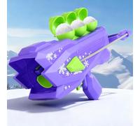 Lanceur et moule à boules de neige pour enfants et adultes - Jeu de tir à boules lumineuses interactif pour les batailles de boules de neige d'hiver en plein air (violet)