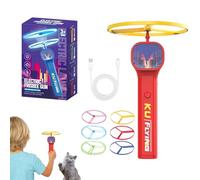 Lanceur Rechargeable Pour Chat - Disque Interactif | Propulseur De Soucoupes Volantes | 6 Palets Fournis, Jeu Chasse Intérieur/extérieur Pour Félins, Dressage À La Poursuite, Éveil Cognitif, Activité