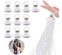 Lanceur Serpentin, Darryy 10 Pièces Serpentin Anniversaire, Bombe Serpentin Fete, Serpentin Nouvel An, Serpentin Mariage, Stelle Filanti per Feste, Créer une Ambiance Sympa (Blanc)