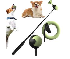 Lanceur télescopique pour chiens - Fibre de carbone de 24 pouces, poignée antidérapante, jeu de capture de chiots | Kit d'entraînement à l'agilité sportive pour pelouse et jardin, équipement de voie