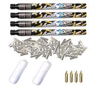 Lanceurs réutilisables avec 2 Recharges 2 Tirs Canon Confetti Rectangle Métallique Longueur 60-80 cm Hauteur 10-12 m pour Easyshooter (Argent)