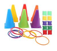 Lancez Un Jouet d'anneau, 3 en 1 Jeu coloré de Jeu de Jeux de Jeu Jeu Jeu drôle intérieur extérieur Lanceur Rogne Jouet Sportif pour Enfants pour Enfants Groupe de Groupe