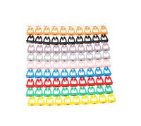 LANCHEN 100 pièces/Ensemble Marque d'étiquette de câble numérique colorée pour câble réseau RJ45 RJ11 RJ12