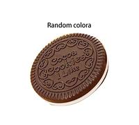 LANCHEN Femmes Filles Chocolat Biscuit Mini Miroir De Poche avec Peigne Princesse Portable Sandwich Biscuit Forme Maquillage Cosmétique Miroir Pliant